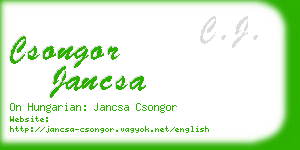 csongor jancsa business card